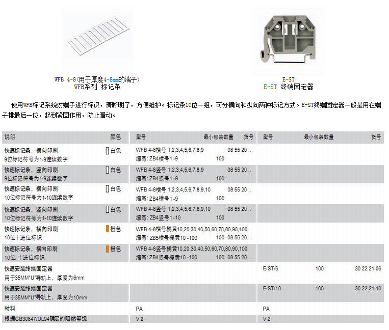 彈簧端子常用附件